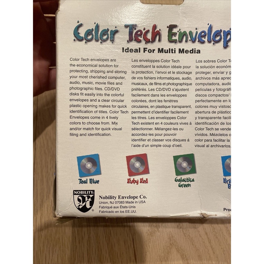 Color Tech Envelopes 50 CD/DVD Window Envelopes Bright White NIP