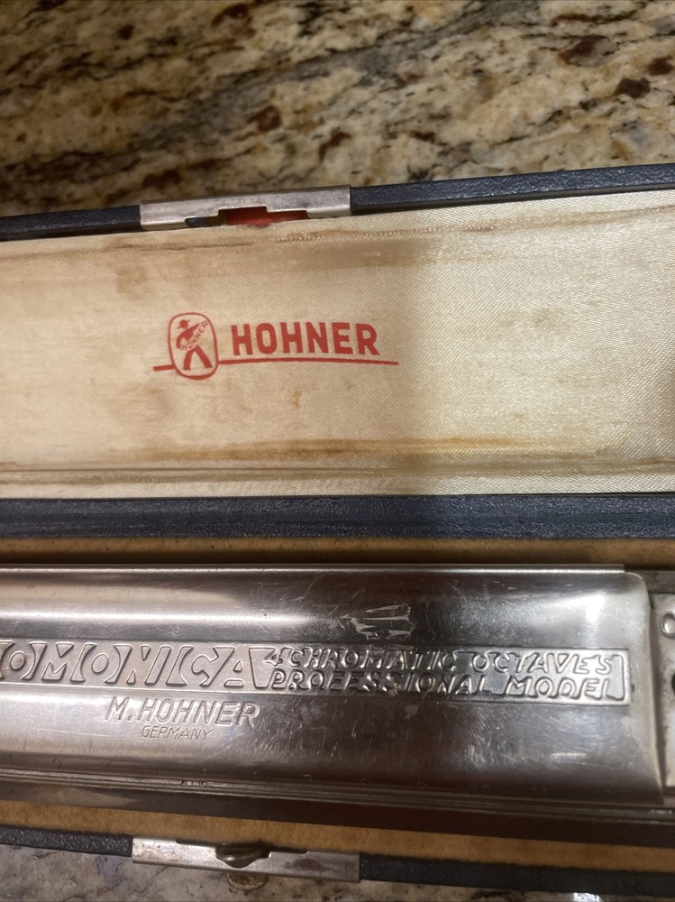 M Hohner Professional 64Chromonica 4 Chromatic Octaves Harmonica In Case
