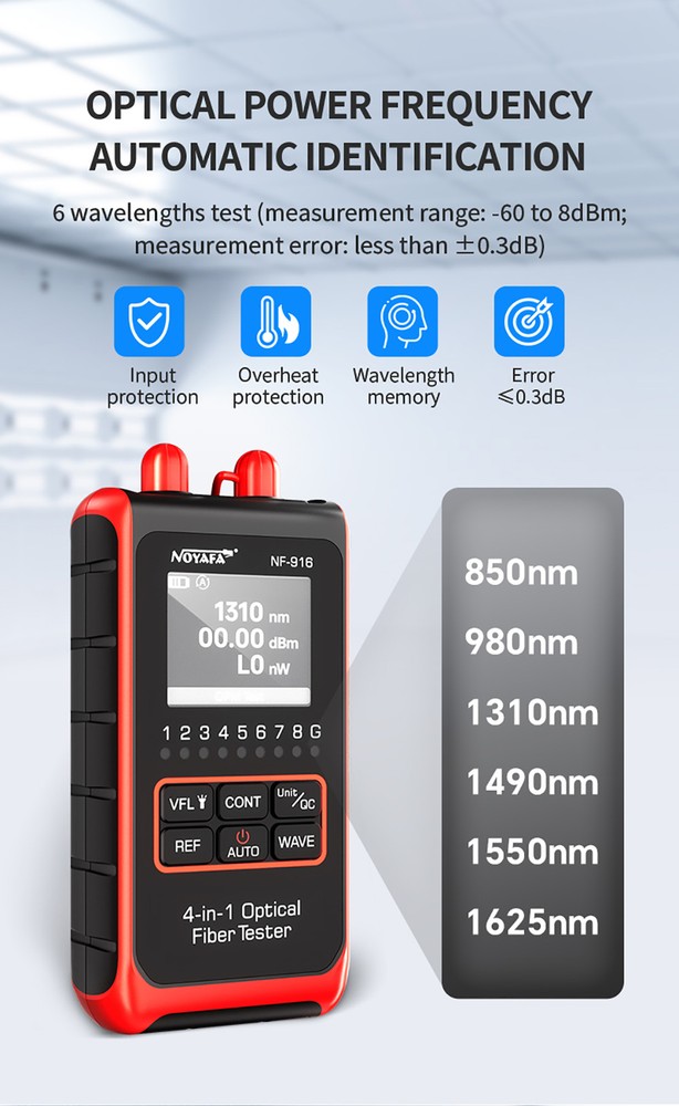 NOYAFA NF-916 Optical Meter VFL REF SC Visual Fault Y0O9
