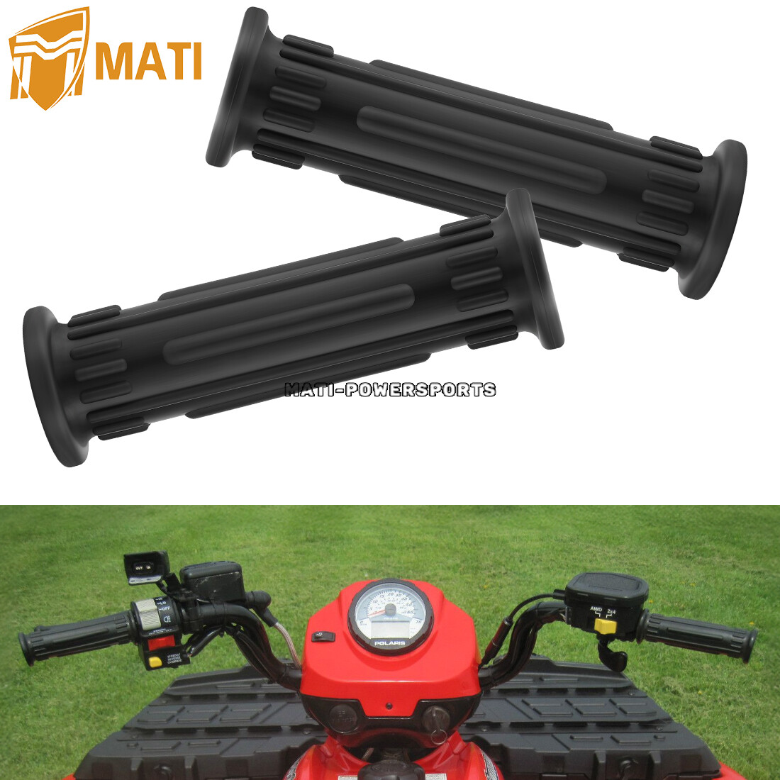 2PCS Handlebar Grips for Polaris Sportsman 500 4x4 6x6 1996-2006 #5433834-070