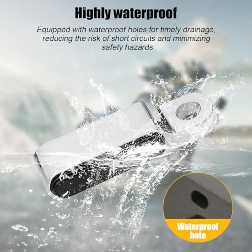 2PCS Motorcycle Handlebar Turn Signal Lights, Motorbike Front Rear Black/Silver