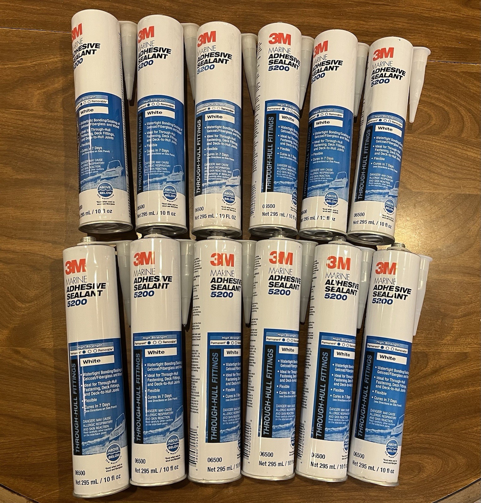 (QTY 12) 3M 5200 Marine Adhesive Sealant 10oz White 06500