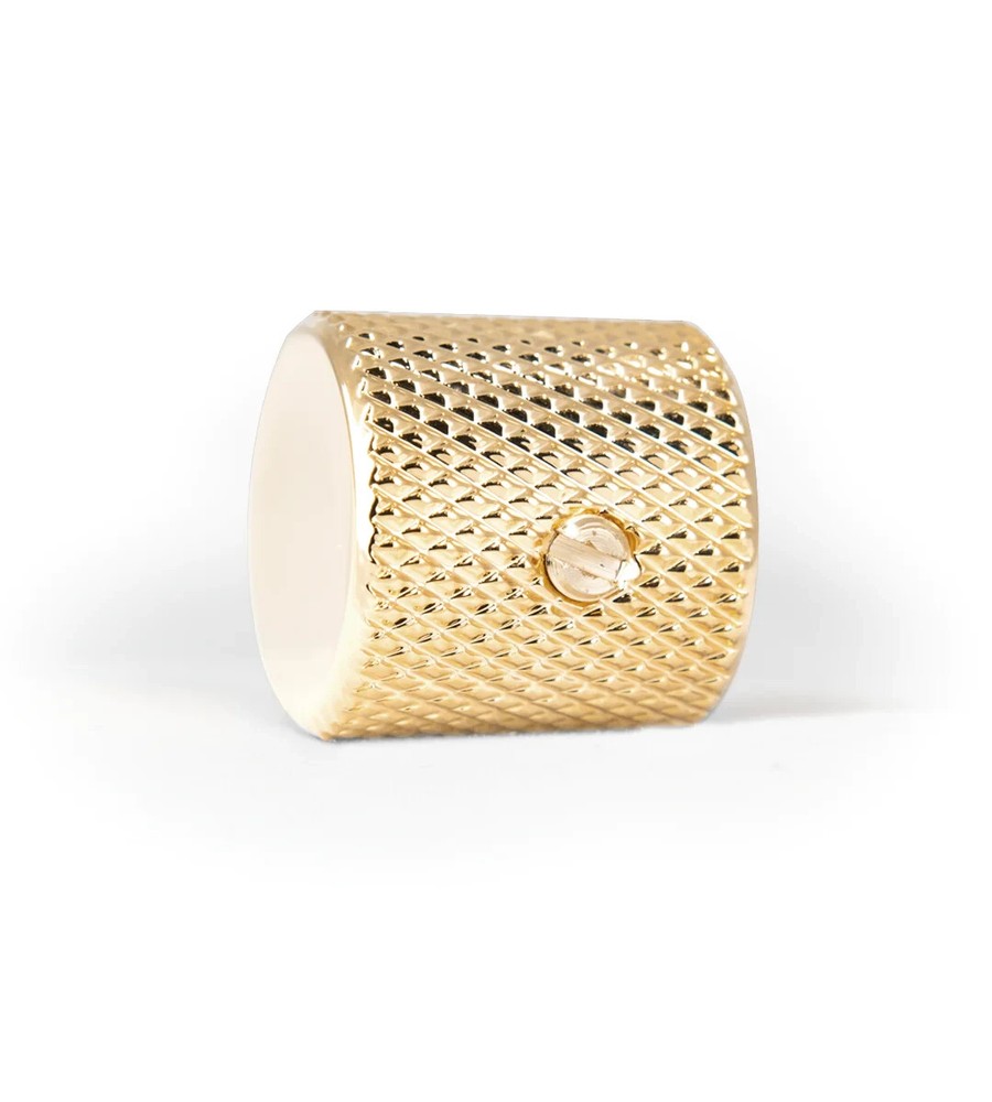 920D Custom Metal Knurled Gold Flat Top Knobs for Tele Guitars (2 Pack)