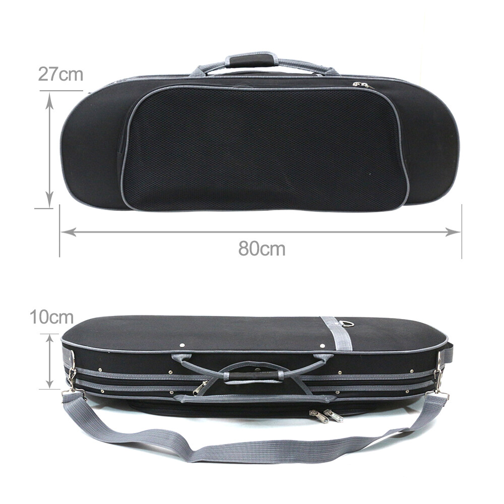 4/4 Full Size Violin Case Basic Violin Hard Case Built-in Hygrometer Ultralight