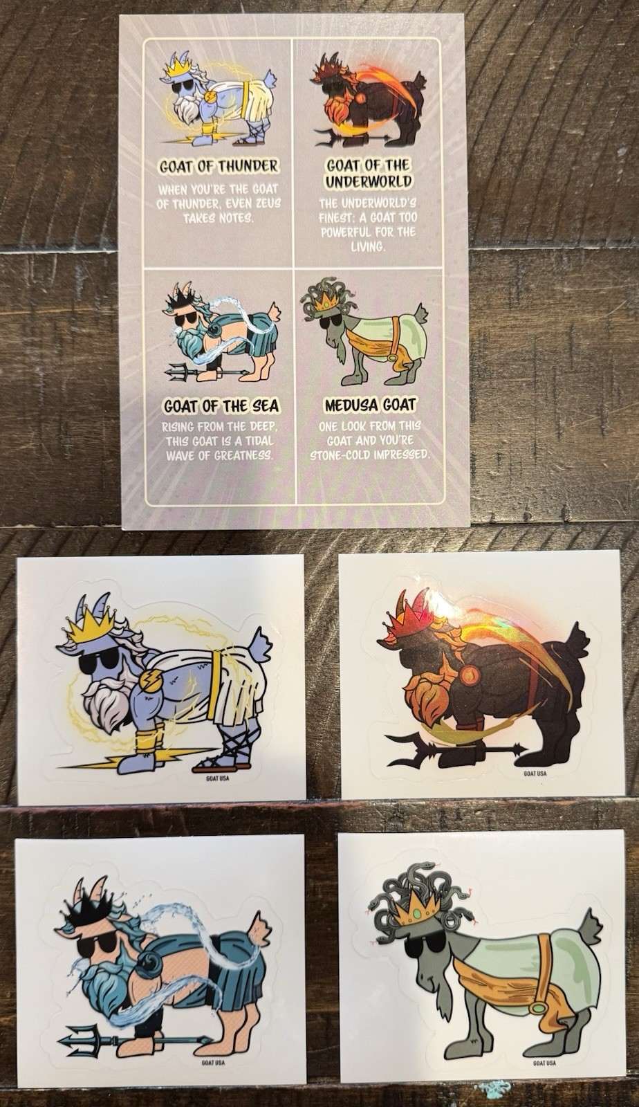 GOAT USA Stickers - Monthly Subscription 4 Pack - April 2025