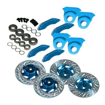 Active brake disc set (4) (LBL): for TT-01/01E