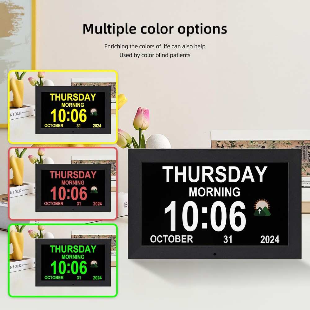 Digital Alarm Clock, Multiple Alarm Functions, Clock with Date and Week, Digi...