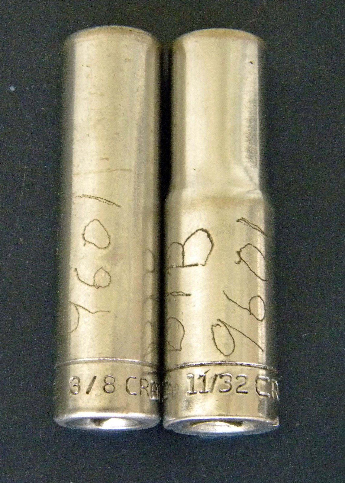 Vtg Craftsman 22 PC =V= 6PT, 12PT SAE Shallow, Deep Sockets, Extensions Lot