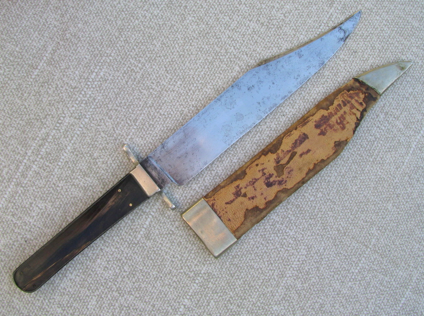 RARE DEATH TO TRAITORS ETCHED BOWIE~ORIGINAL SHEATH~W & H WHITEHEAD BROS 1862-63