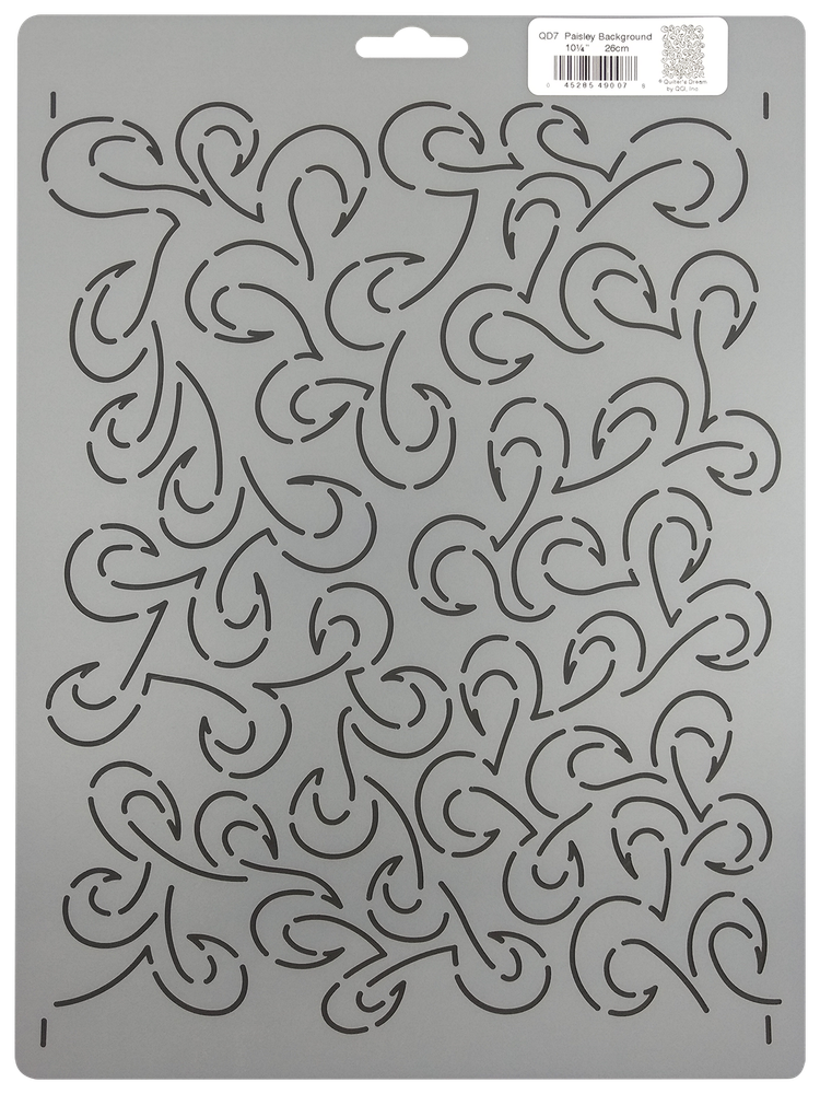 Quilting Stencils Paisley and Stipple Background Stencil Quilt Patterns Template