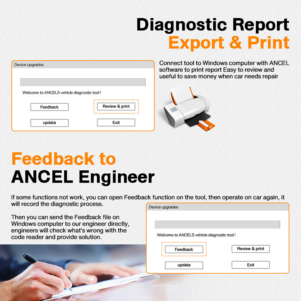 ANCEL AD410 OBD2 Scanner Car Check Engine Code Reader + Protective Storage Bag