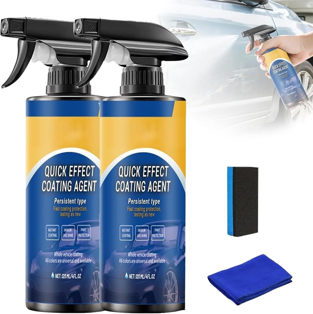 2pack Quick Effect Coating Agent,Advanced Ceramic Spray Coating,Multi-Functional