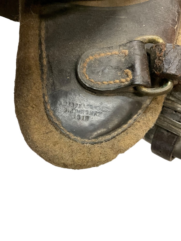 WW1 Canadian CEF Cavalry Saddle 1914 Dated C Broad Arrowed Complete