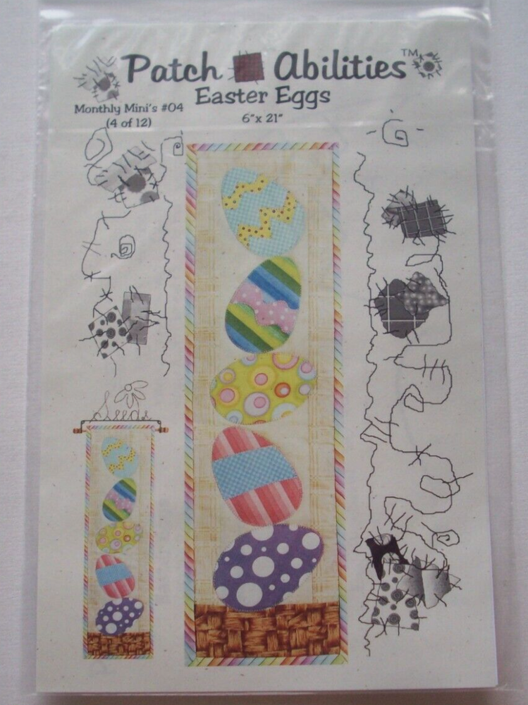 Easter Eggs fusible applique Quilt pattern *N