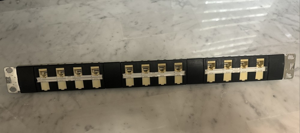 Krone Modular CAT5 Patch Panel With 12 Jacks And 12 Blanks Keystone Rack Mount