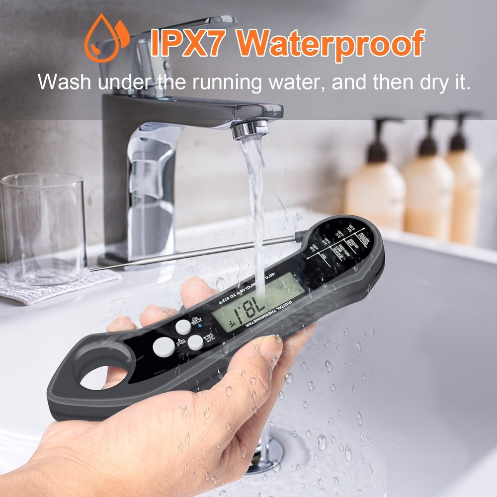 Digital Meat Thermometer with Attachable, oven safe, extension probe