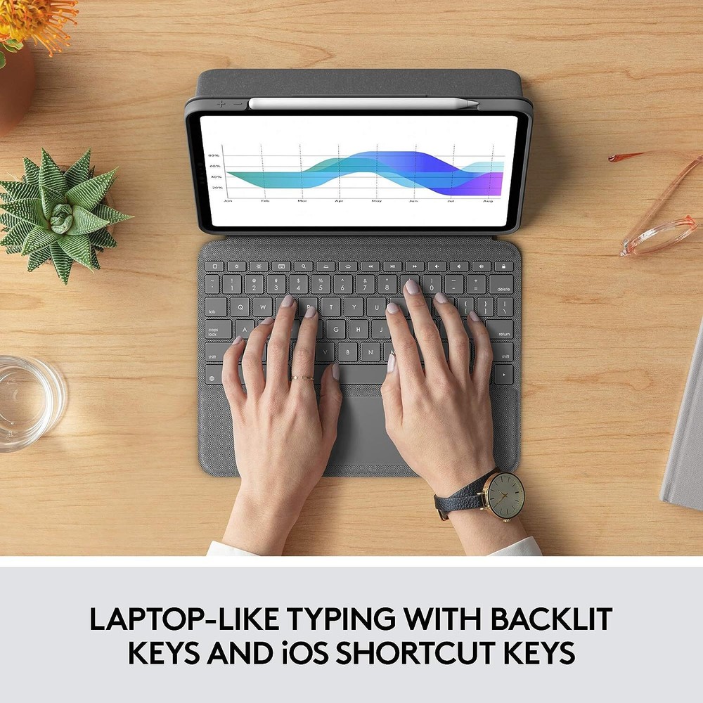 Logitech Folio Touch Keyboard Case for Apple iPad Pro 11-inch 1st, 2nd, 3rd Gen