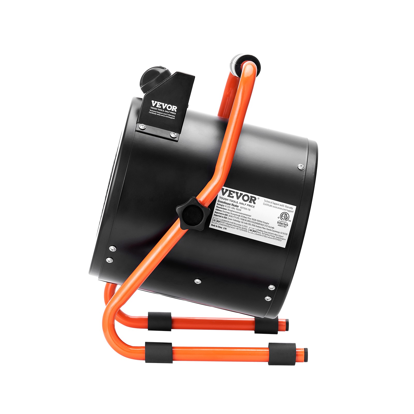 VEVOR Greenhouse Heater with Thermostat 1500W Fast Heating Overheat Protection