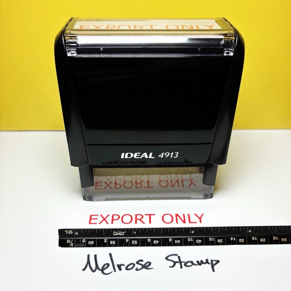 Export Only Rubber Stamp Red Ink Self Inking Ideal 4913