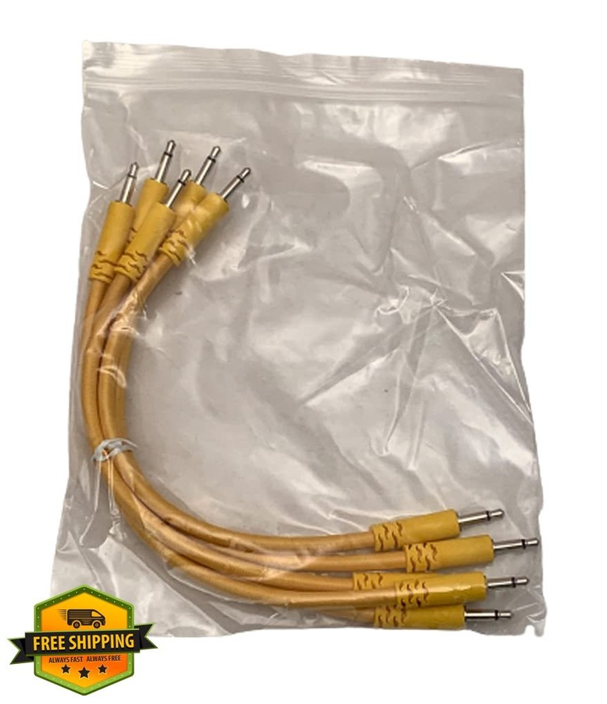 Luigis Modular Supply 5x 6" Bucatini Patch Cables Gold