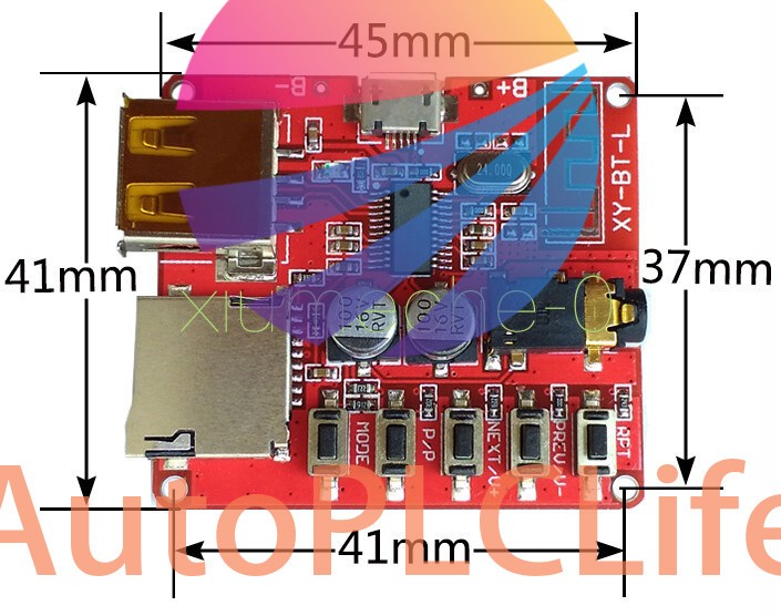 Bluetooth 4.1 Audio Decoder MP3 Player Board Micro USB TF SD Card Module 3.7V-5V