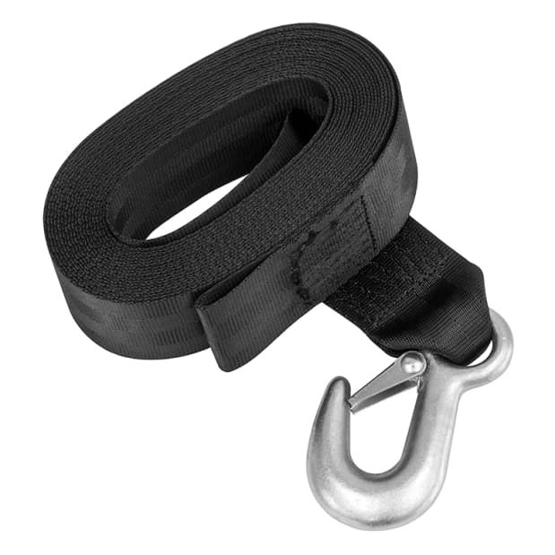 Fulton  WSP12 0100  PWC 12FT. Winch Strap w/ Bow Loop & Hook