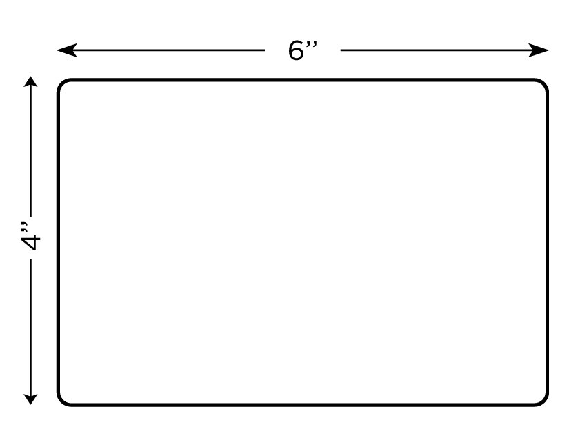 4 Rolls 4x6 Direct Thermal Shipping Labels - 250 per roll - 1000 labels