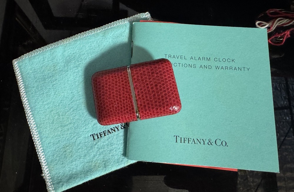 Tiffany & Co Quartz Alarm Sliding Clock Mint in Box With Docs