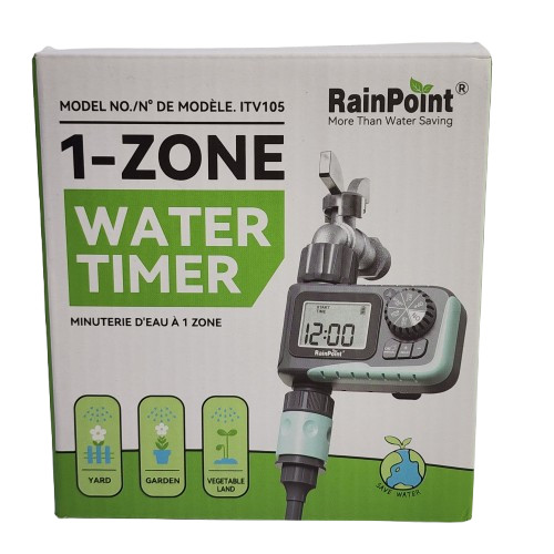 RainPoint Programmable 1-Zone Water Timer - Model Number ITV105 - NEW