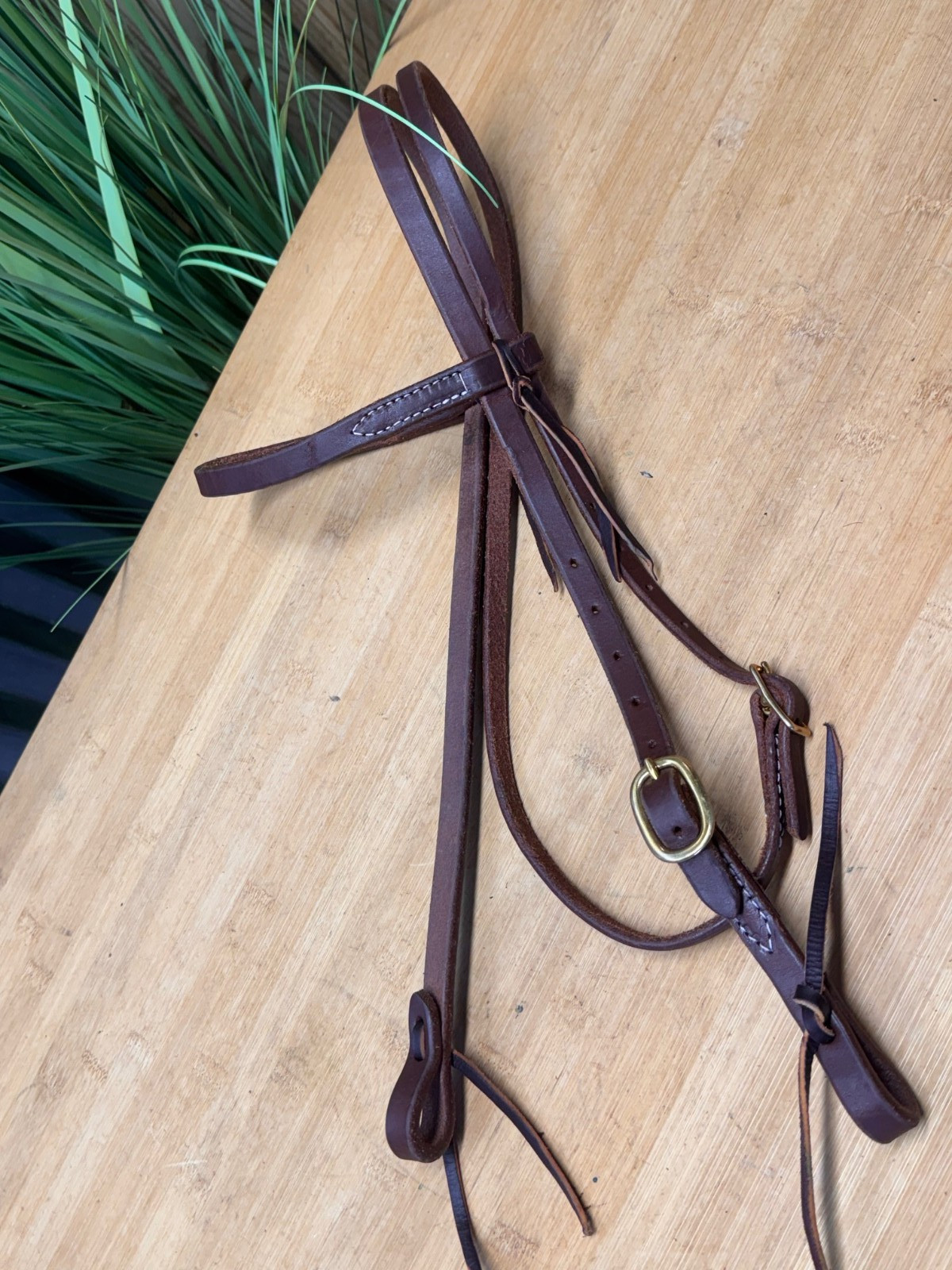 Browband Western Horse Headstall ~ TOP QUALITY Brown Leather ~ USA ~ New
