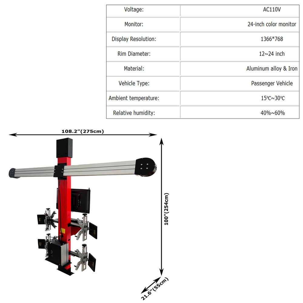 110V Automatic Tracking Wheel Alignment Machine Wheel Position Tool