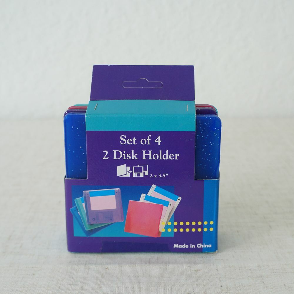 Vintage Disk Holder & Diskette Holder Set