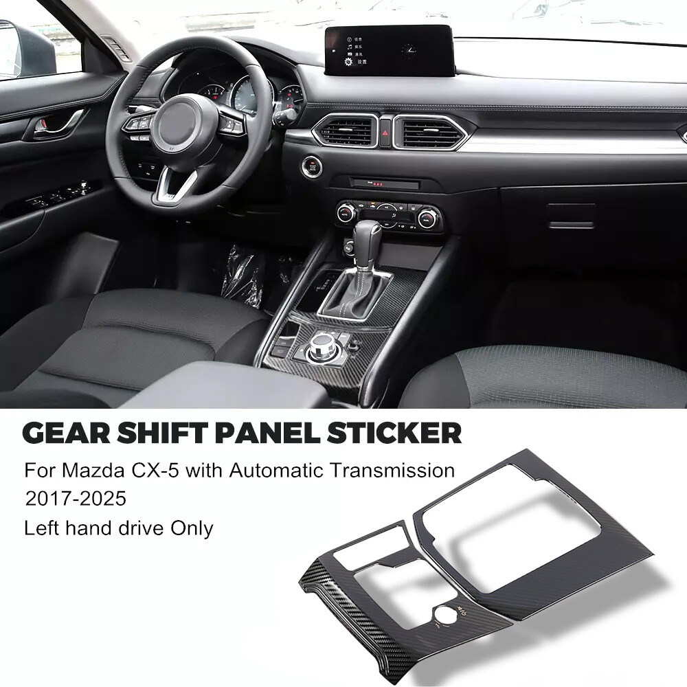 Carbon Fiber for 2017-2025 Mazda CX5 Gear Shift Box Panel Cover Trim Accessories