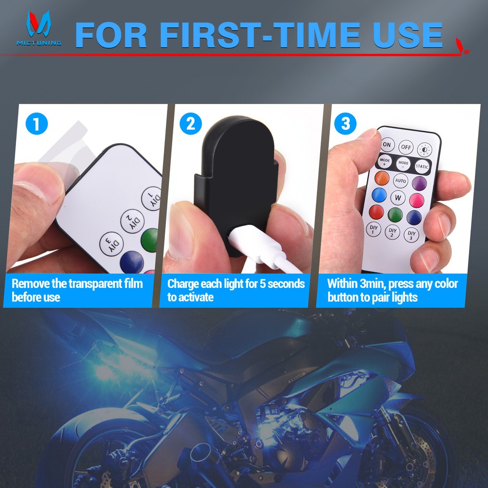 12Pod Wireless RGB LED Strobe Light Flash Lights Set Rechargeable Remote Control