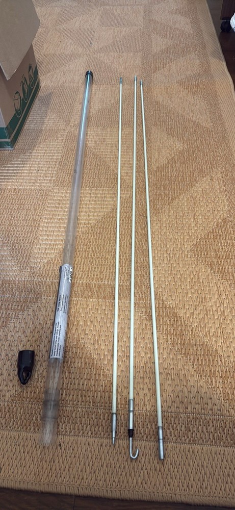Jameson Glow Rod Low Flex Cable Puller 12 Ft 3 Piece Set Bull Nose Hook