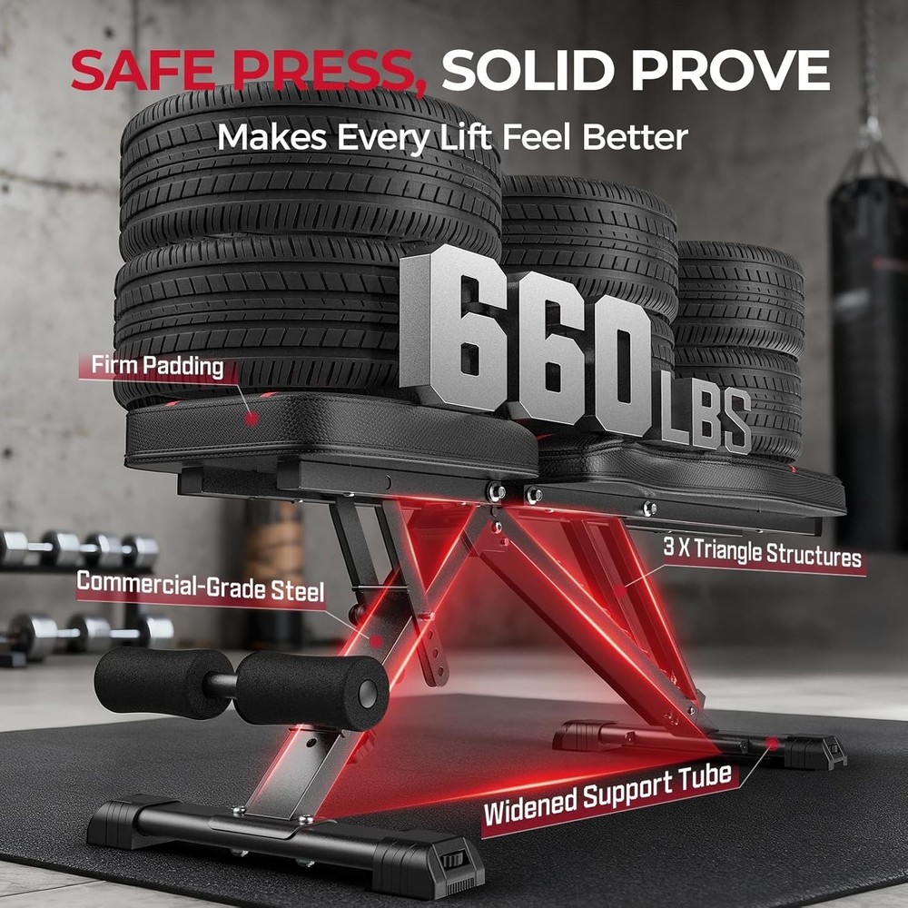 Adjustable Utility Weight Bench - Compact & Foldable for Full Body Workouts