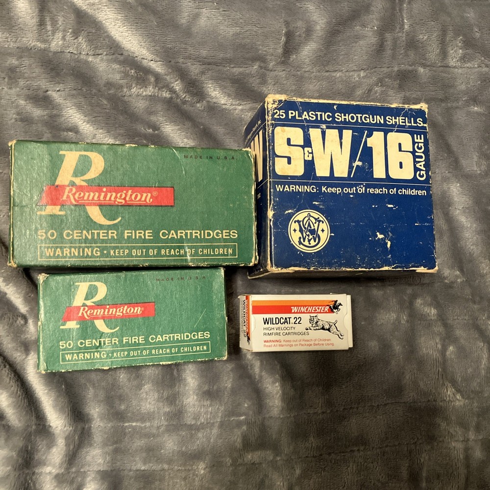 Empty Vintage Ammo Boxes Display Only