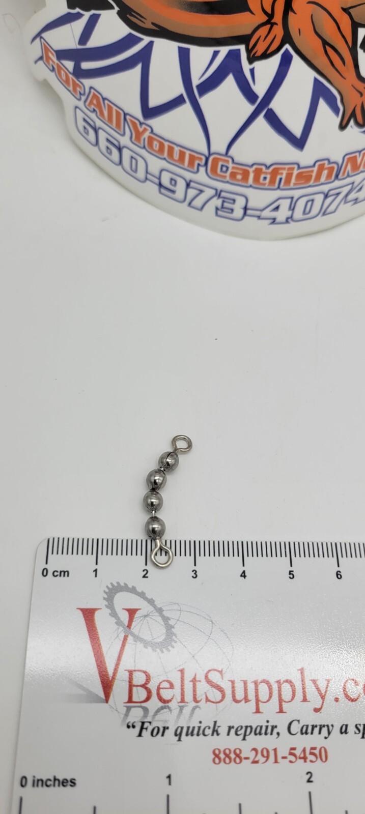 USA made ball chain swivel bead #6 45# test bass crappie walleye 4 BALL 2 sizes