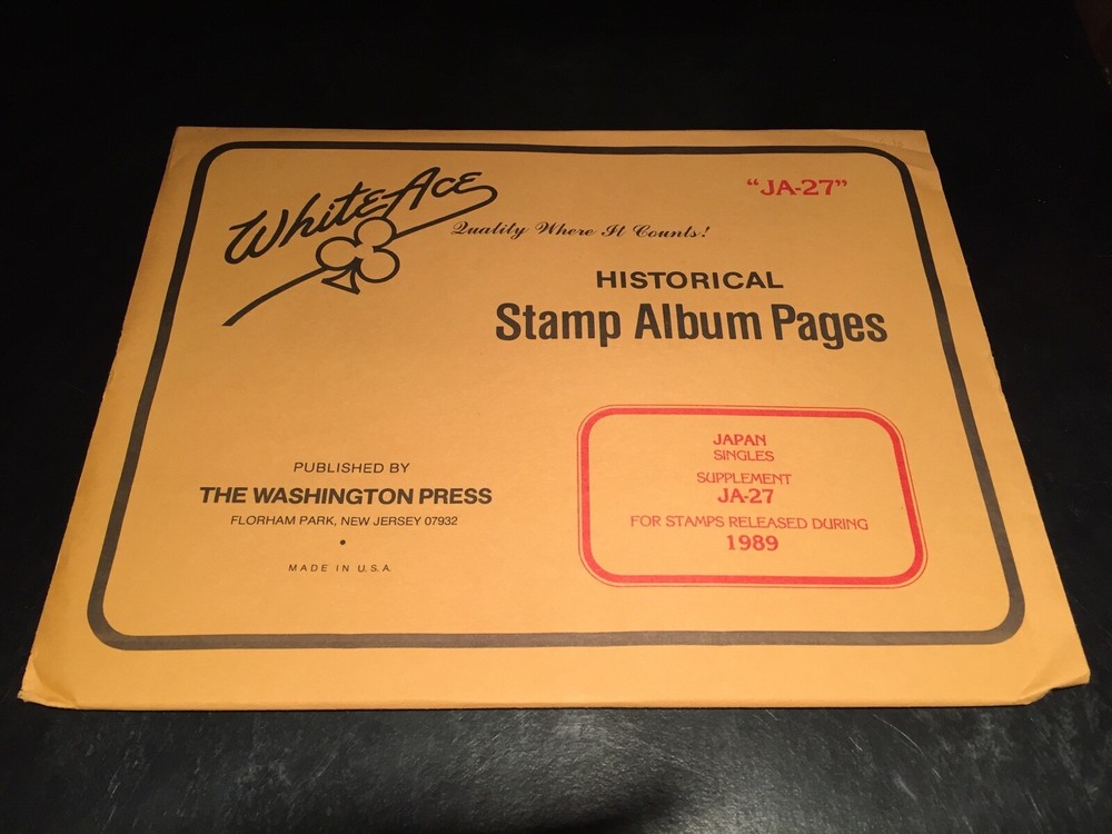 New White Ace Stamp Supplement Pages   Japan JA-27 - 1989