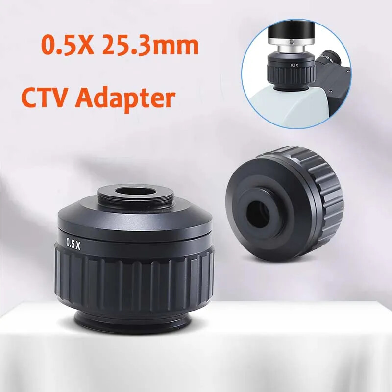 CTV 0.5X Focus Adjustable C Mount Adapter Ring 38mm For Camera Port
