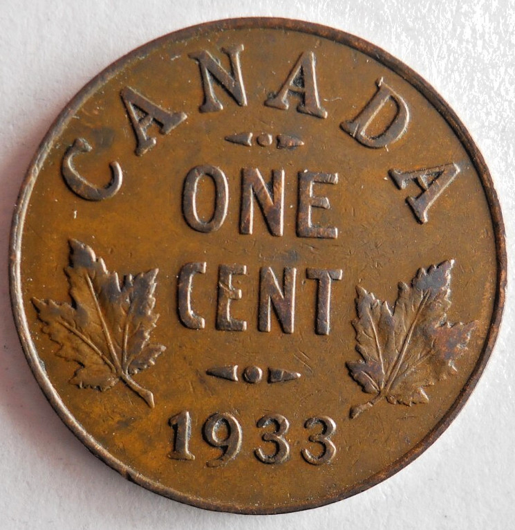 1933 CANADA CENT - HIGH QUALITY - FREE SHIP - Bin RRR