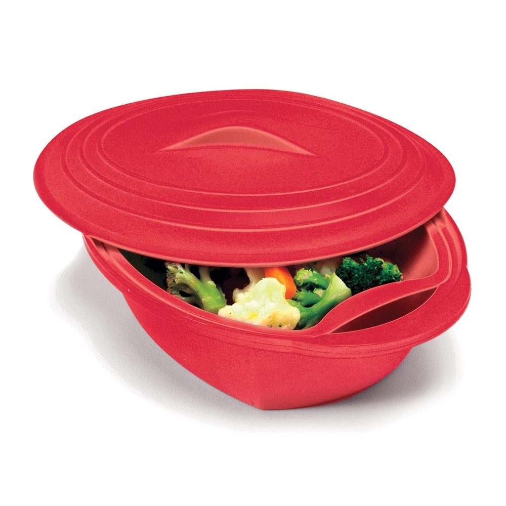 Red Silicone Steamer with Insert 32 oz