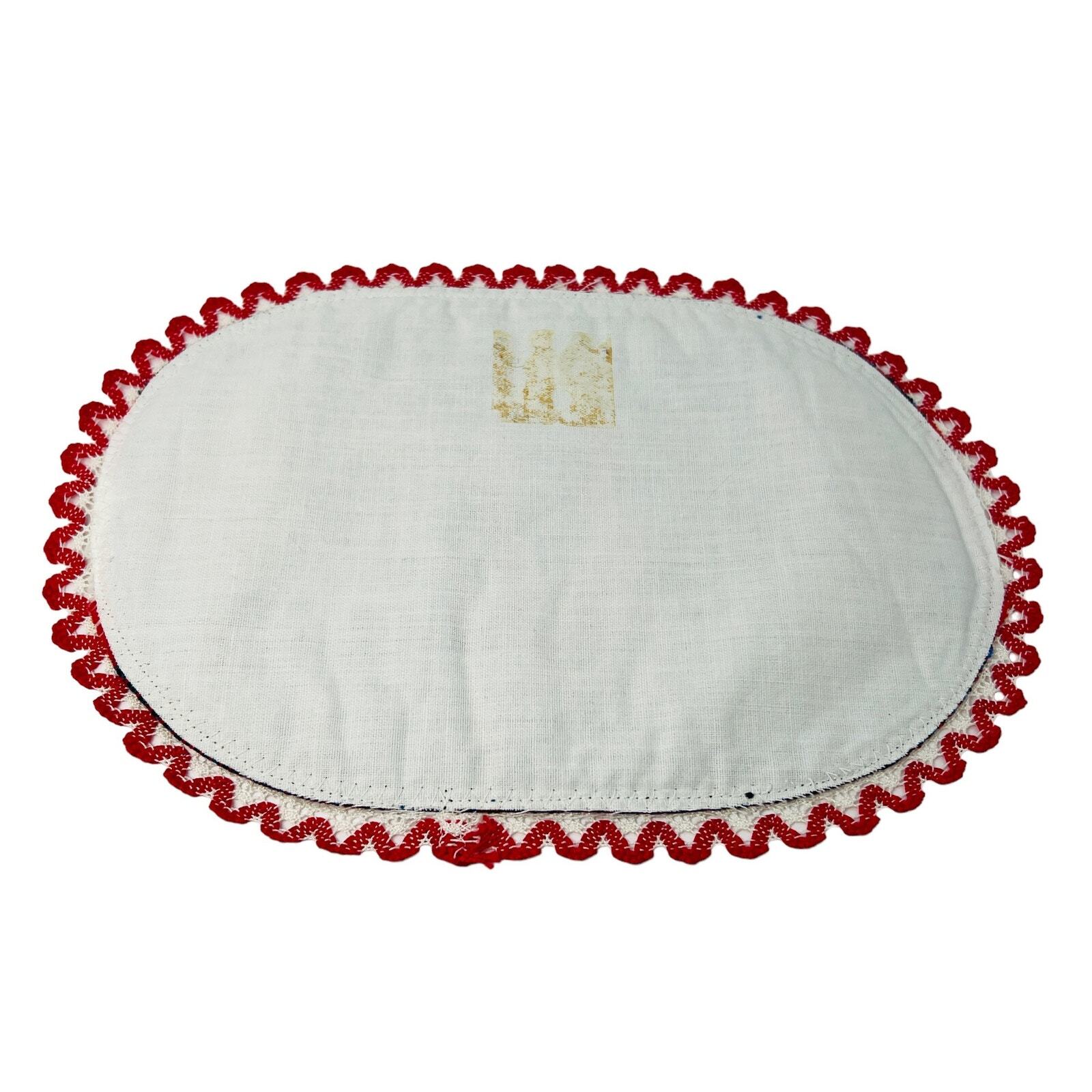 Tiroler Webkunst Embroidered Folk Art Austrian/German Vintage Hot Pad Or Doily