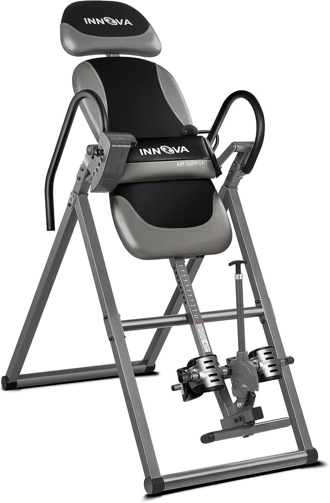 Inversion Table with Air Lumbar Support 6-Position Angle Adjustable Pin