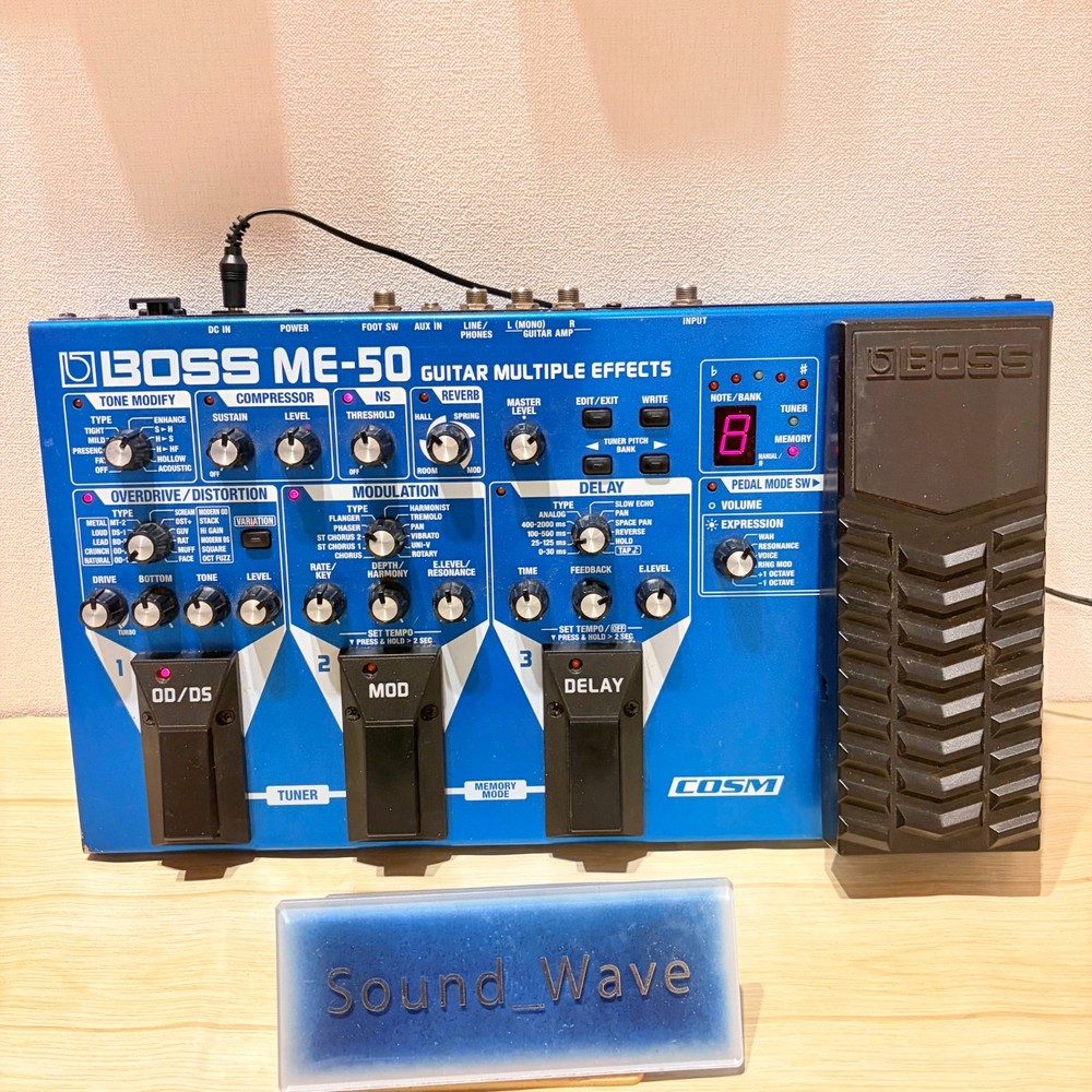 BOSS ME-50 Guitar Multi-Effects Pedal Processor Distortion Modulation Delay Test