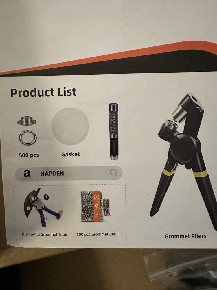 Hapden Grommet Tool Kit 10mm - Upgraded Version Open Box