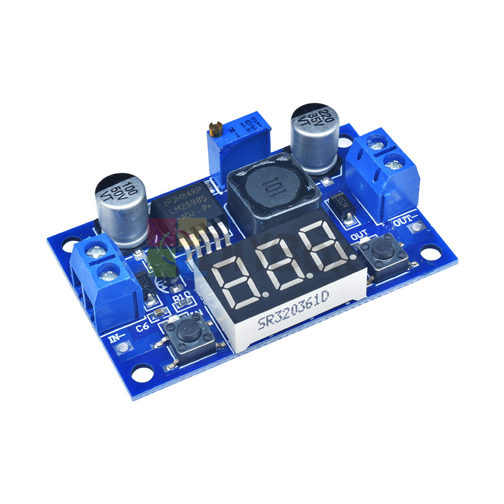 DC-DC LM2596 Power Supply Buck Converter Step-down Module+LED Display Voltmeter