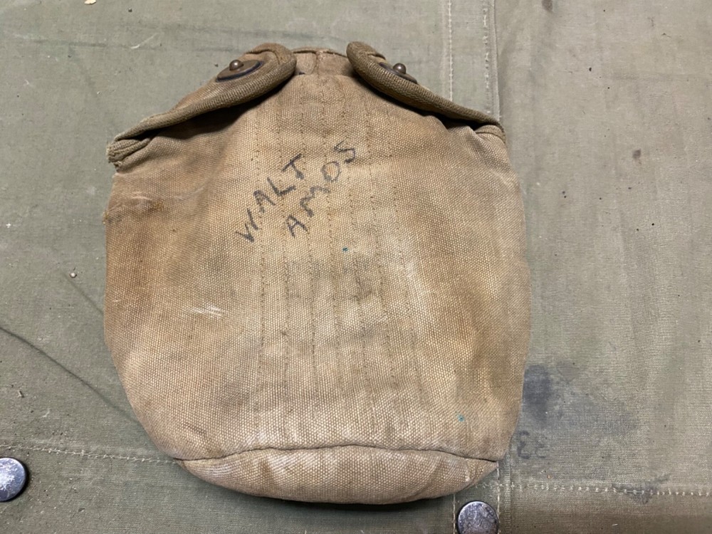 ORIGINAL WWII US ARMY M1942 CANTEEN CARRIER COVER-OD#3, khaki
