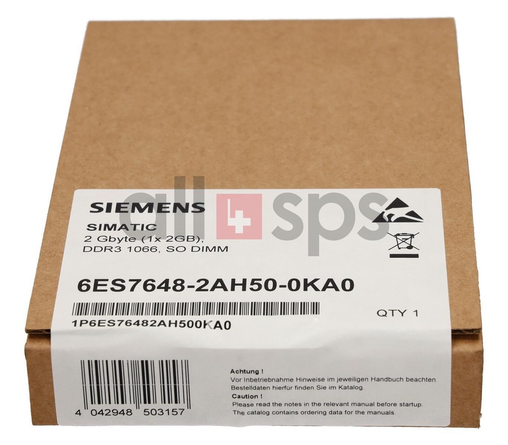 SIMATIC PC MEMORY EXPANSION, 2 GBYTE - 6ES7648-2AH50-0KA0 (NS)
