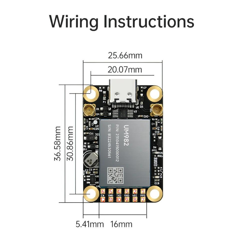 UM960 RTK Module GNSS GPS Module for Drones Automobiles Surveying Mapping